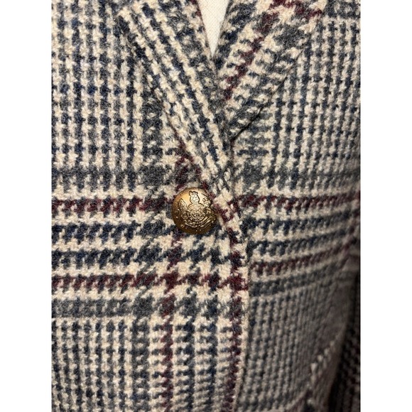 J Crew School Boy Blazer 10 Plaid Houndstooth Wool Blend Academia Preppy - Picture 3 of 12